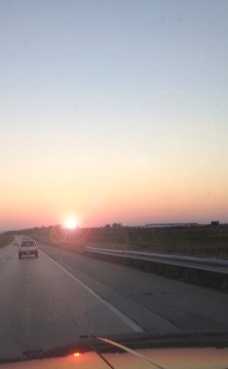Sunset at 70mph
