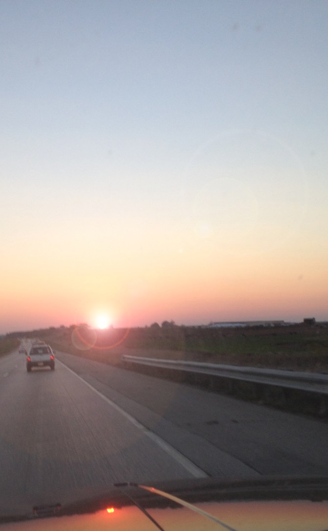 Sunset at 70mph